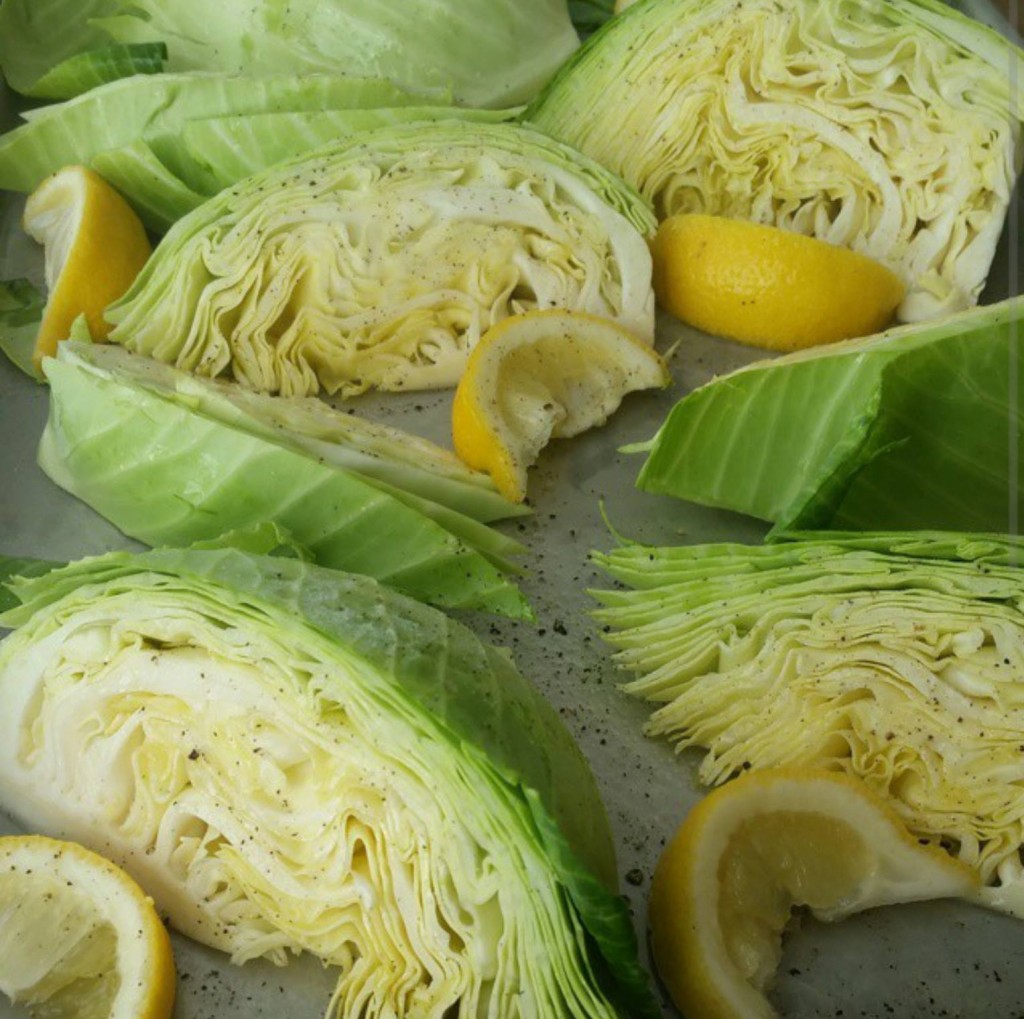 Roasted Lemon-Pepper Green Cabbage Wedges Recipe