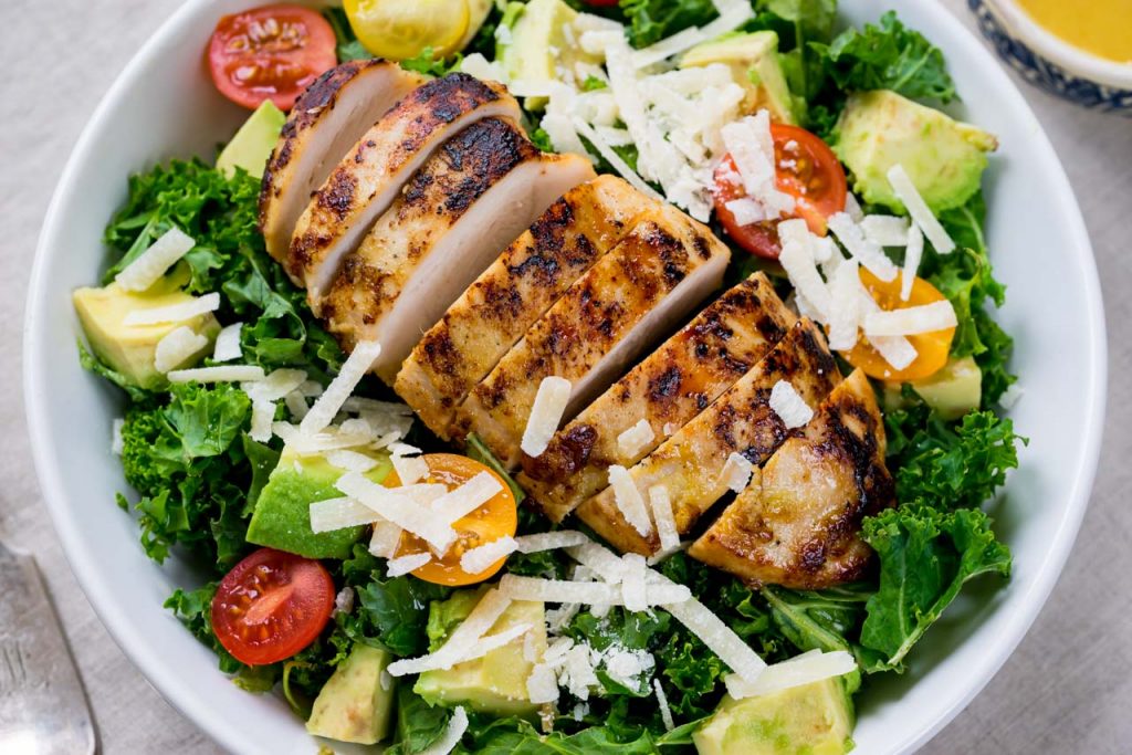Kale Chicken Caesar Salad Recipe
