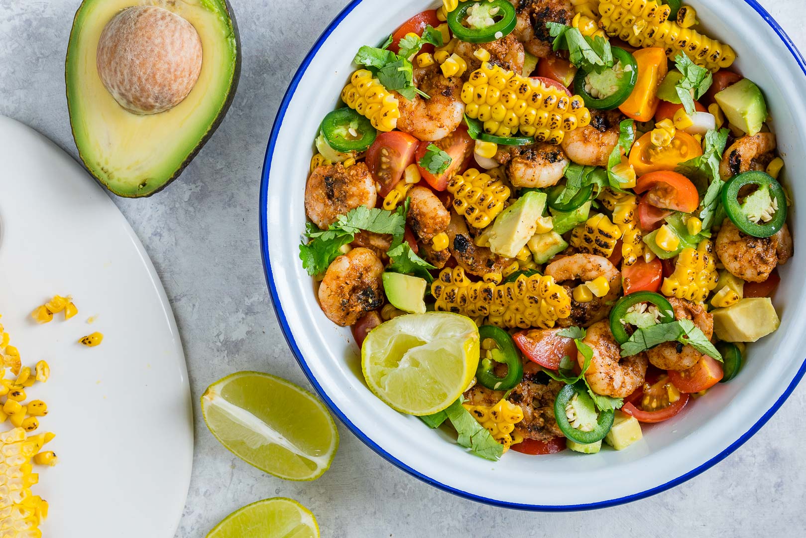 Perfect For Summer Honey Lime Shrimp Grilled Corn Salad Clean