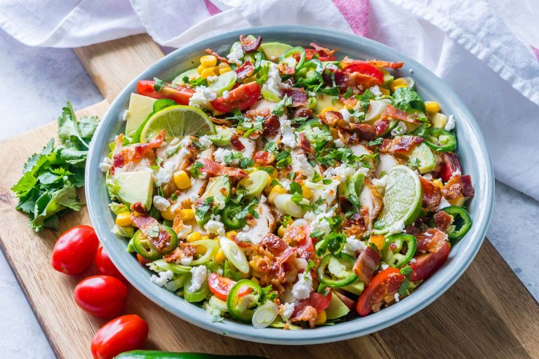 EPIC Loaded Southwest Chicken Salad Homemade Honey Lime Dressing