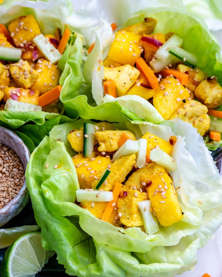 Mango Chicken Lettuce Wraps Clean Food Crush