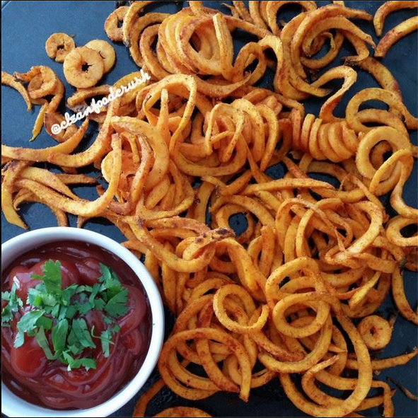 How to Make Curly Fries using the KitchenAid Spiralizer - Amy Learns to Cook