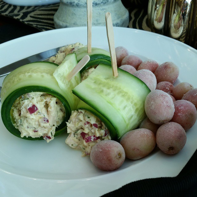 Cucumber Wraps w:Tuna & Fresh Herbs