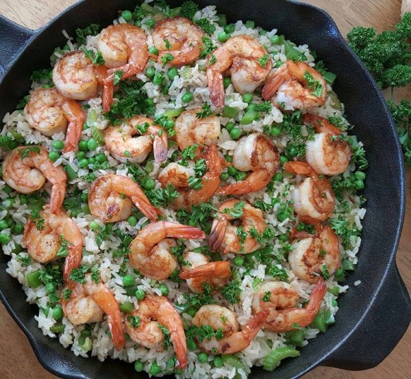 One Pan Shrimp and Rice {Easy Weeknight Meal} - FeelGoodFoodie