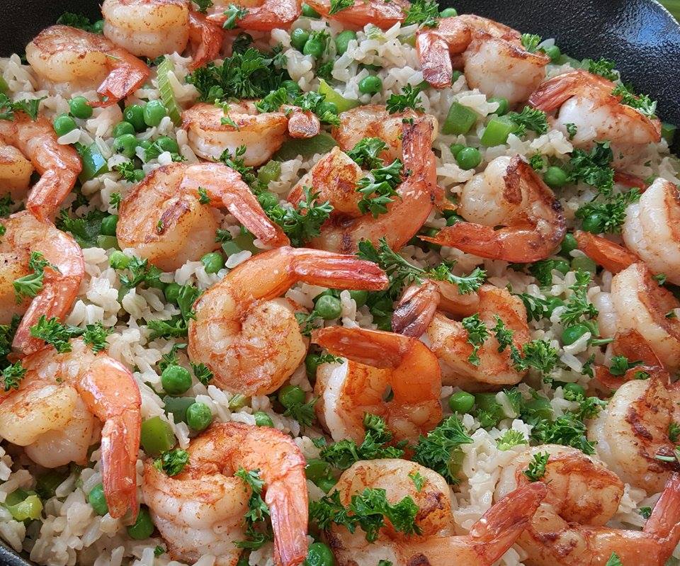Fast & Easy 1-Pan Shrimp Dinner Clean Food Closeup https://cleanfoodcrush.com/one-pan-shrimp