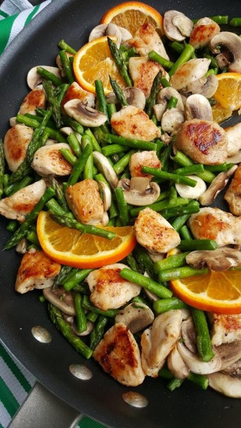 Orange Chicken Stir-Fry with Asparagus | Clean Food Crush