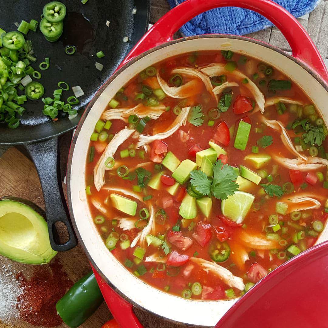 THE BEST Chicken Tortilla Soup recipe! Clean Food Crush