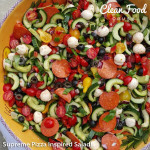 Supreme Pizza Inspired Salad https://cleanfoodcrush.com/supreme-pizza-inspired-salad