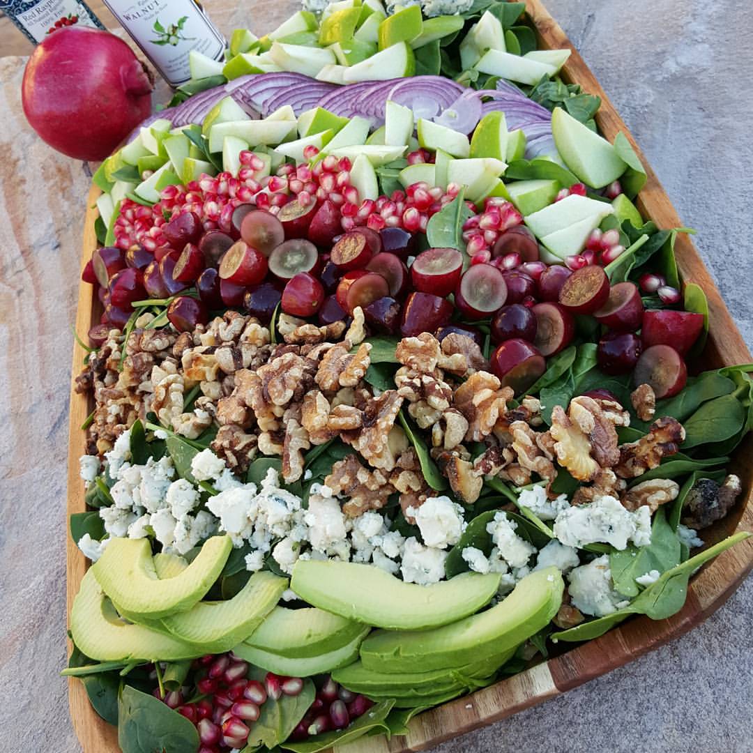 Autumn Salad with Raspberry Walnut Dressing https://cleanfoodcrush.com/autumn-salad/
