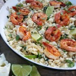 Cilantro-Lime Cauliflower Rice with Paprika Shrimp