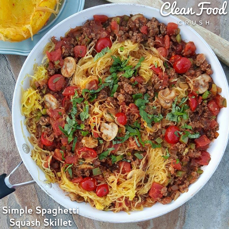 Simple Spaghetti Squash Skillet | Clean Food Crush