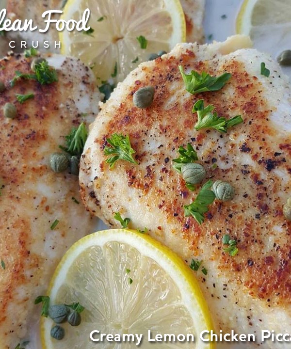 Creamy Lemon Chicken Piccata https://cleanfoodcrush.com/creamy-lemon-chicken-piccata