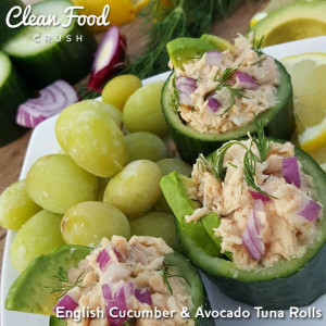 English Cucumber & Avocado Tuna Rolls | Clean Food Crush