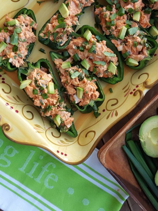 Buffalo-Lime Chicken Stuffed Anaheim Peppers Recipe Clean Eating