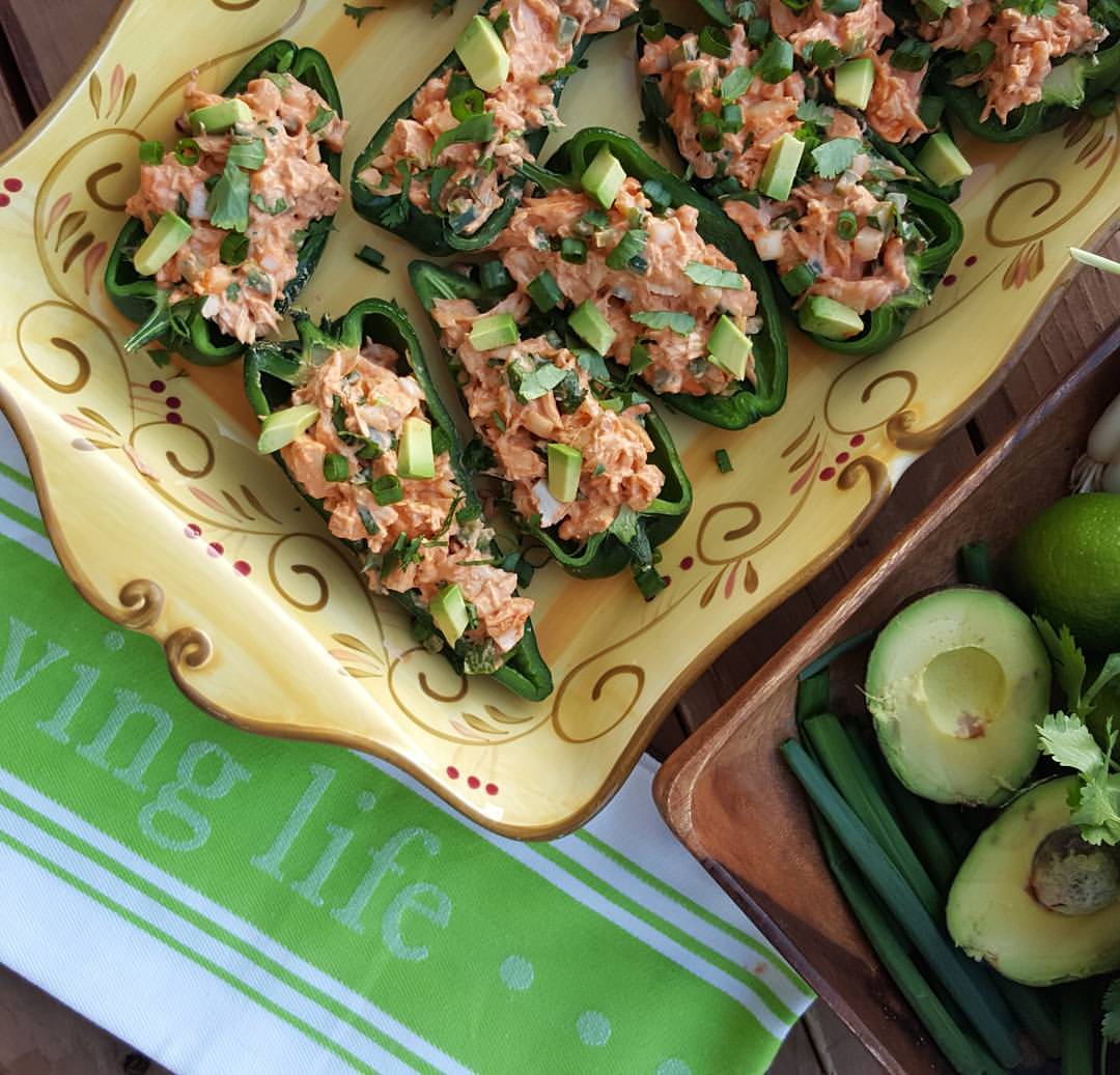 Buffalo-Lime Chicken Stuffed Anaheim Peppers Recipe Clean Eating