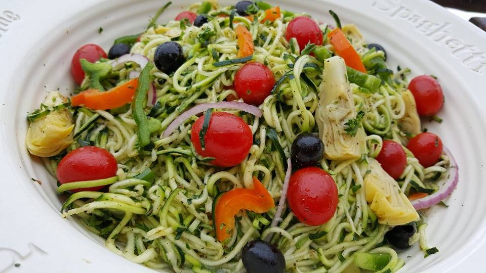 Italian Zucchini Noodle Salad https://cleanfoodcrush.com/pastaless-italian-salad/