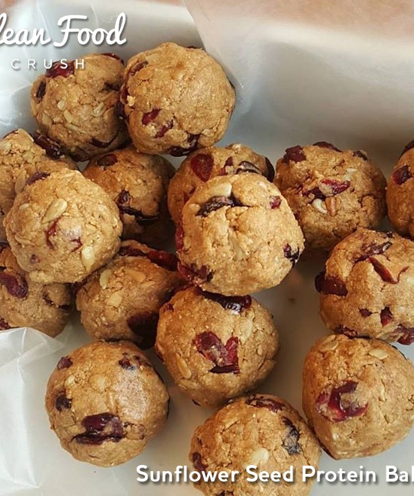 Sunflower Seed Protein Balls https://cleanfoodcrush.com/sunflower-seed-protein-balls
