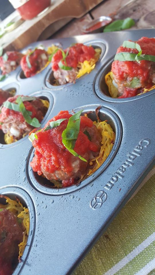 Italian Meatballs in Spagetti Squash Cups Clean Food Crush Recipe