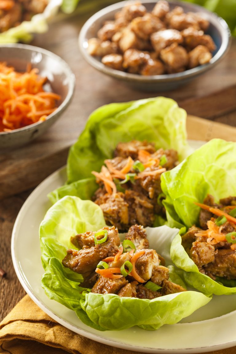 Honey Sesame Chicken Lettuce Wraps Clean Food Crush