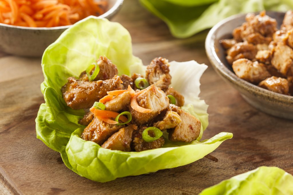 Honey Sesame Chicken Lettuce Wraps Recipe