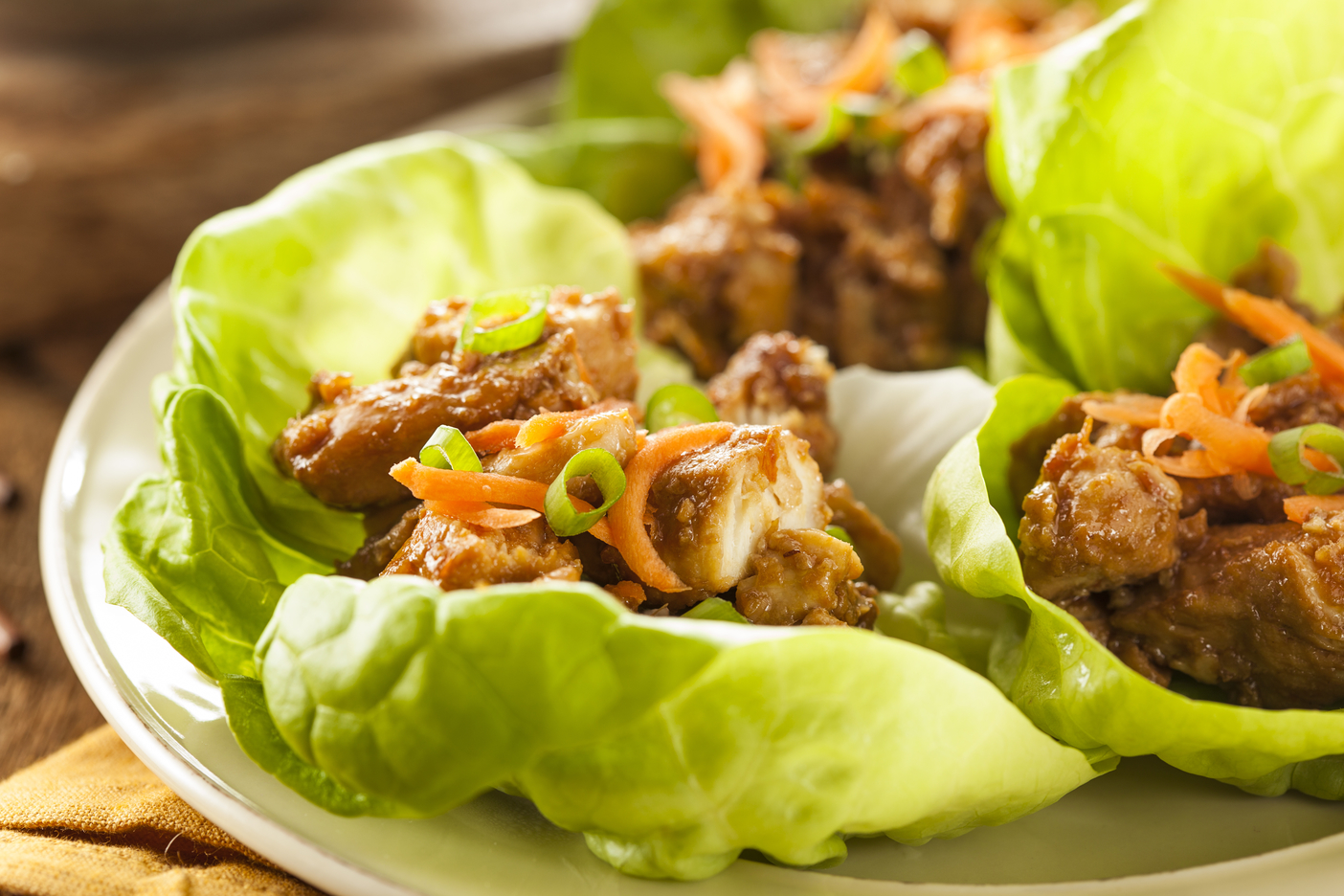 Honey Sesame Chicken Lettuce Wraps Clean Food Crush