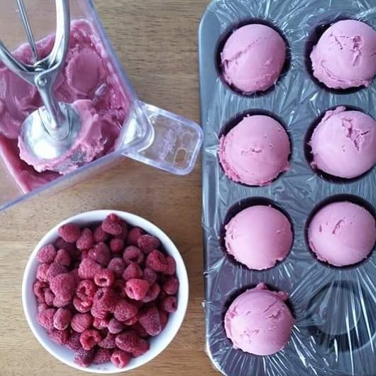 Creamy Raspberry ‘Nice Cream’ Prep | Clean Food Crush