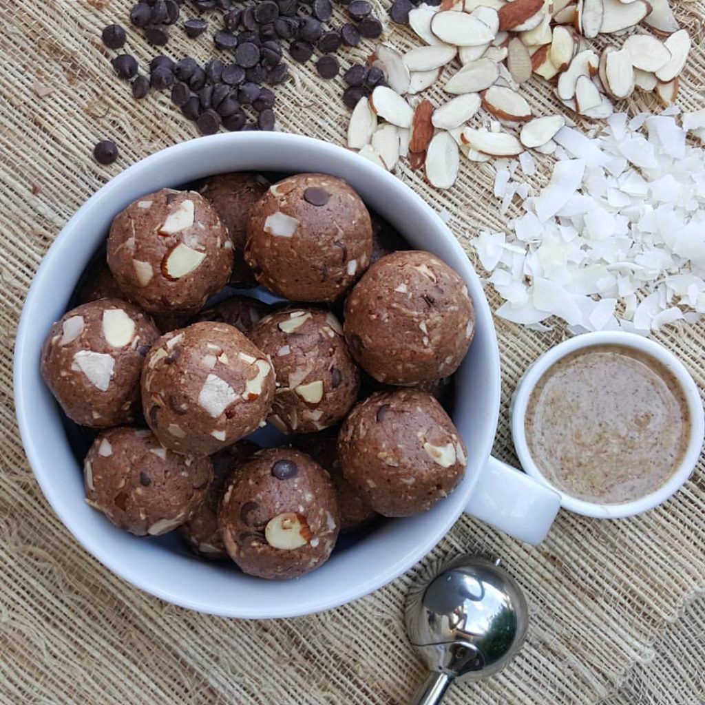 Yummy Almond Joy Protein Balls