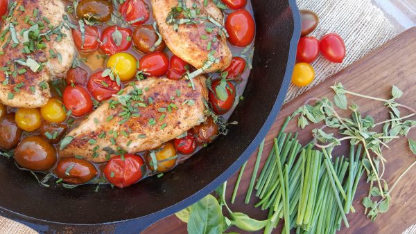 Balsamic Glazed Chicken w/ Heirloom Tomatoes & Fresh Herbs | Clean Food ...