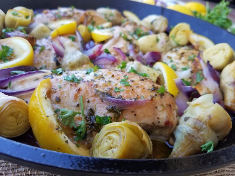 1 Pan Lemon Artichoke Chicken Video Clean Food Crush 1758