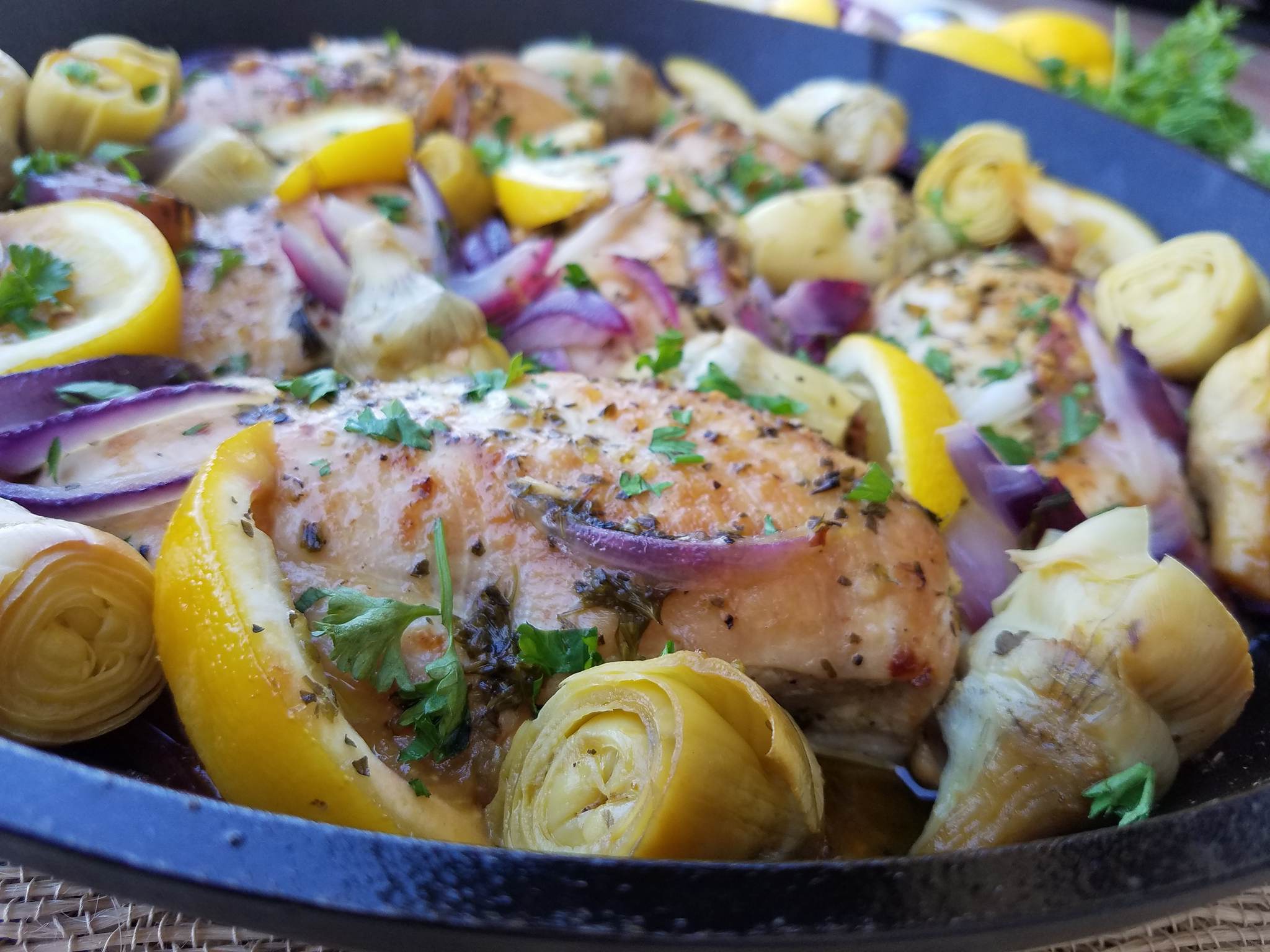 1 Pan Lemon Artichoke Chicken Video Clean Food Crush 1202