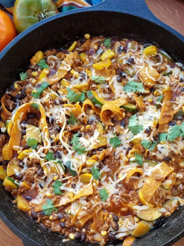 Chopped Enchilada Skillet https://cleanfoodcrush.com/chopped-enchilada-skillet/