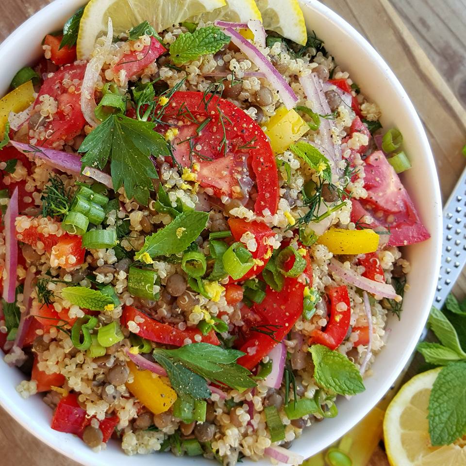 Fresh herb infused Quinoa Salad https://cleanfoodcrush.com/fresh-herb-infused-quinoa-salad