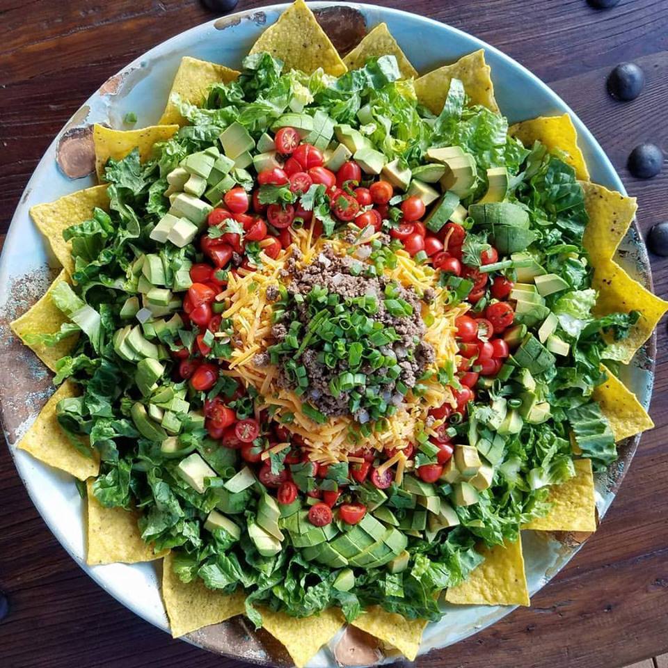 Taco Salad for a Crowd https://cleanfoodcrush.com/taco-salad-for-a-crowd