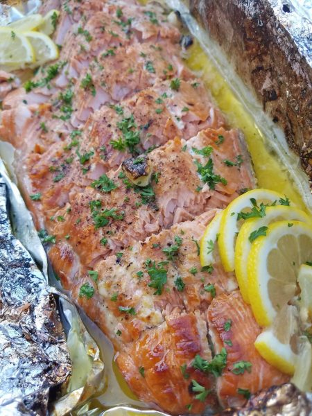 Honey Lemon Garlic Salmon | Clean Food Crush