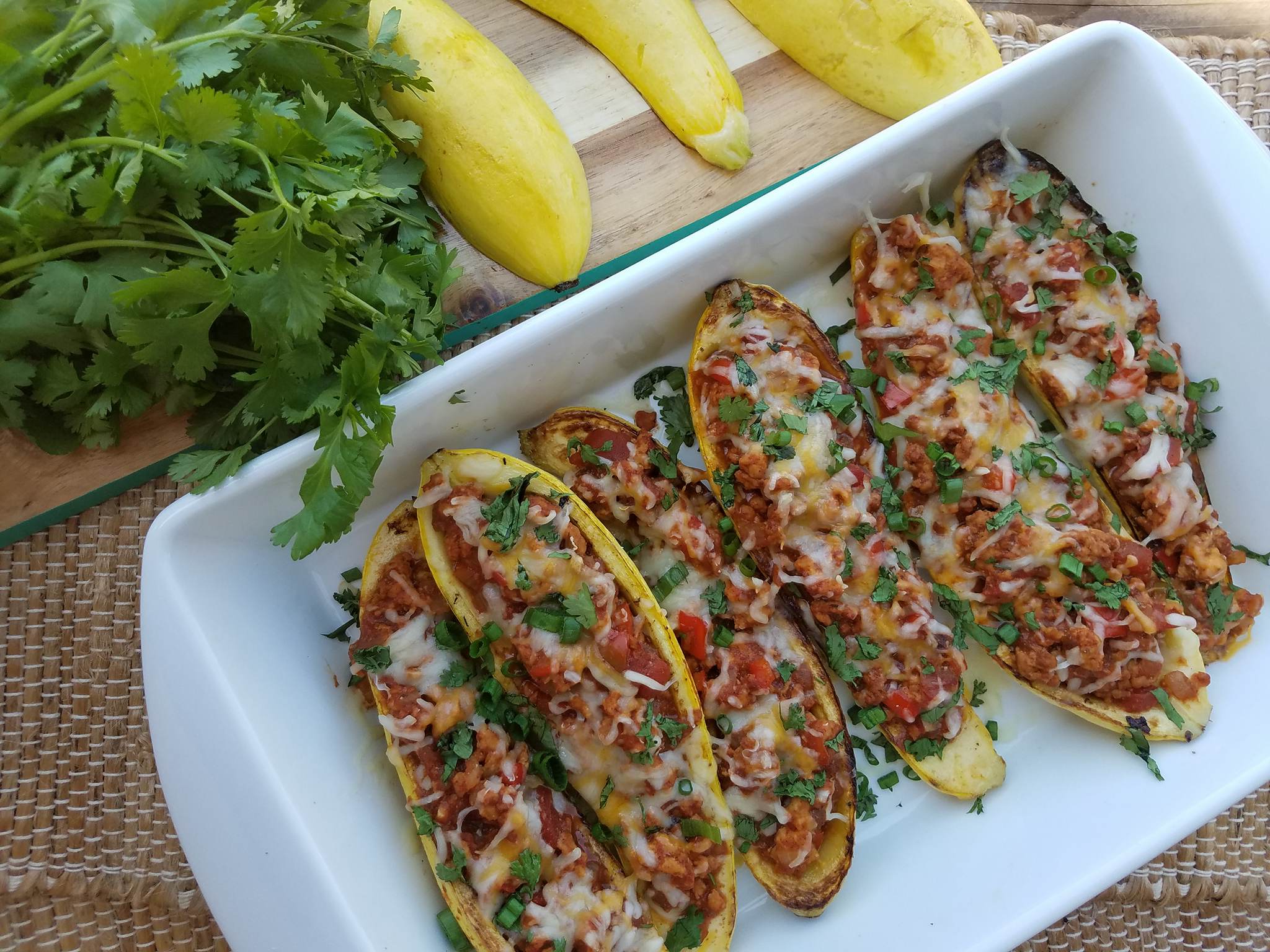 Taco Stuffed Summer Squash Boats Clean Food Crush