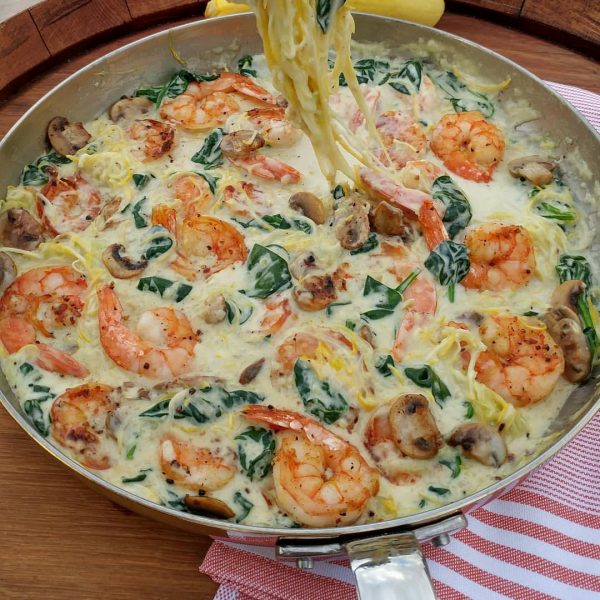 Creamy Shrimp & Zoodles | Clean Food Crush