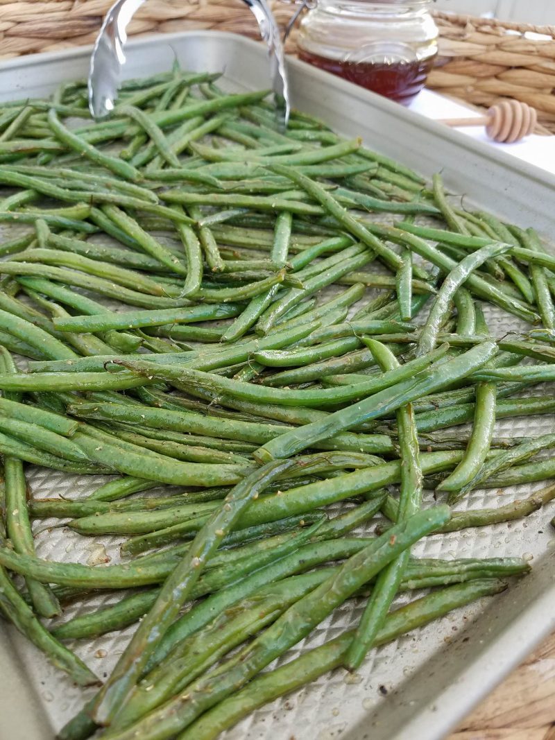 Honey Dijon Roasted Green Beans Clean Food Crush