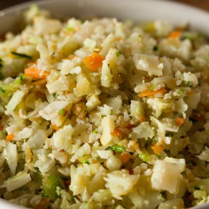 turkey herb stuffing style riced cauliflower