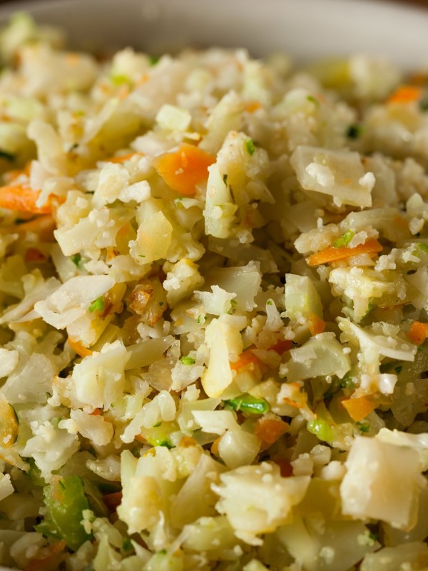 turkey herb stuffing style riced cauliflower