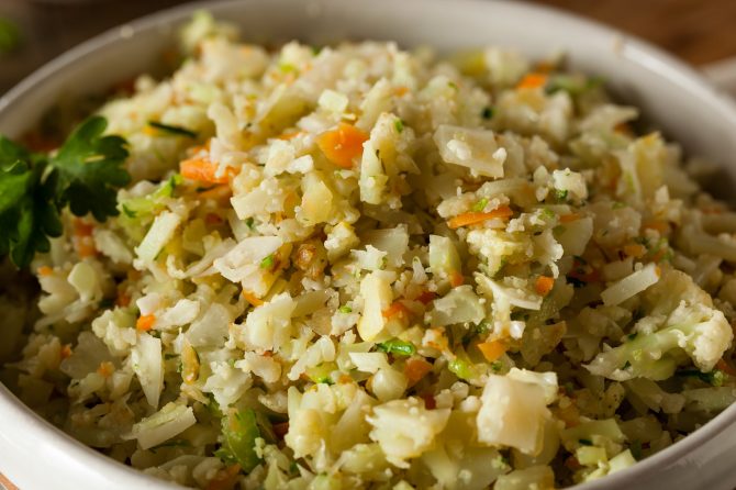 turkey herb stuffing style riced cauliflower