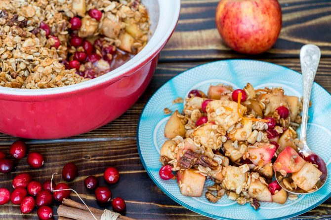 Cranberry apple crumble recipe