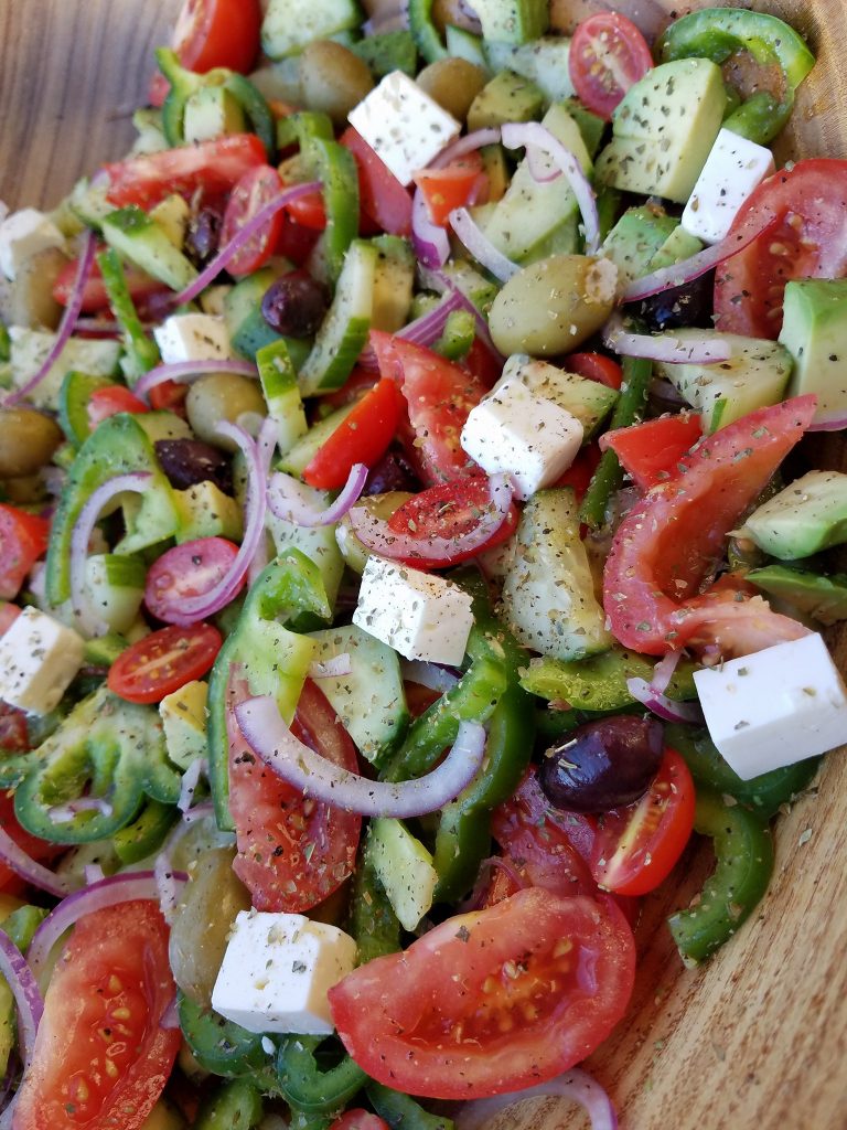 Mediterranean chop chop salad clean eating recipe