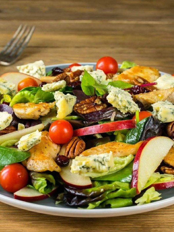 Real Food Recipe-Chicken Salad with Apple and Blue Cheese
