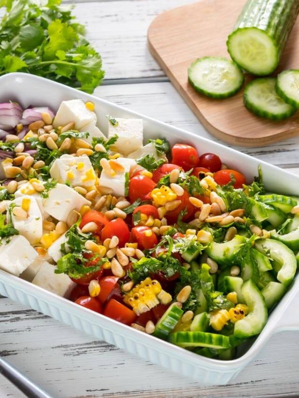 Easy to prepare Greek Salad meal