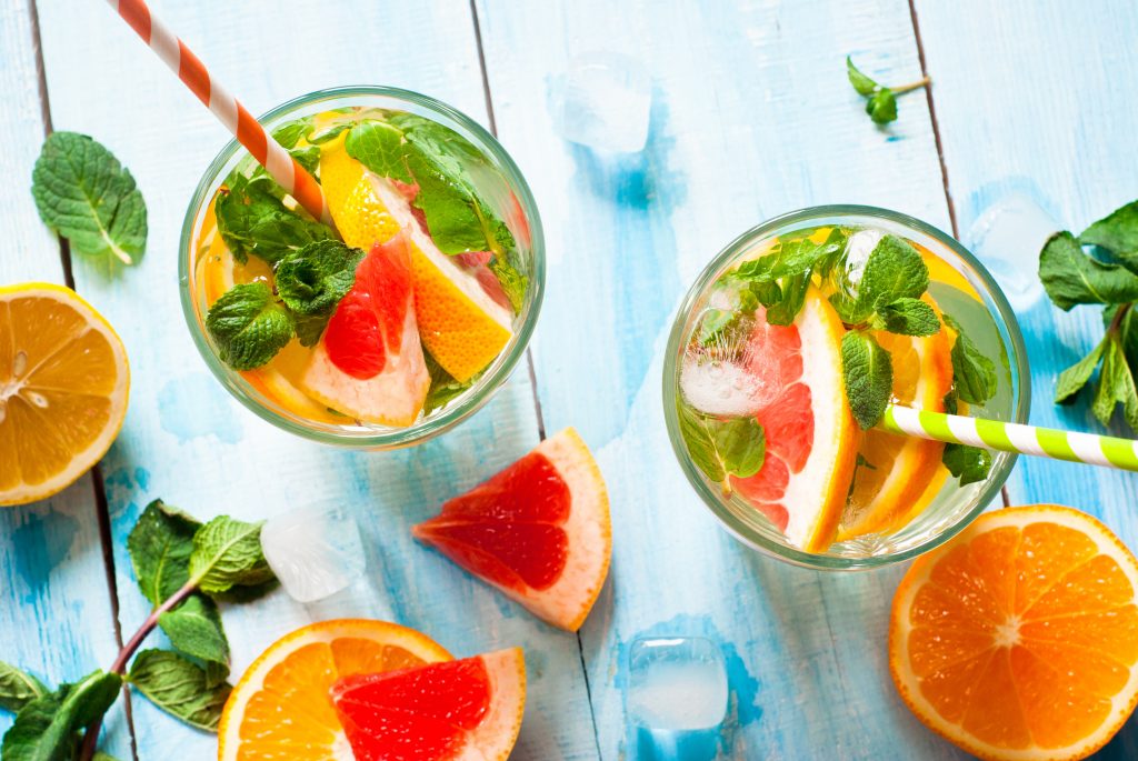Healthy citrus mix drinks