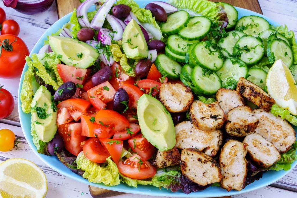 Beautiful Mediterranean Chicken Salad