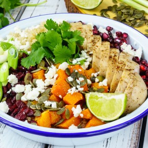 Butternut Squash and Roast Chicken with Winter Veggies