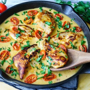 Creamy Garlic & Tomato Basil Chicken Skillet Eat Clean