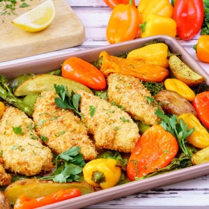 Crispy One Pan Coconut Chicken CleanFoodCrush