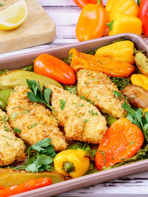 Crispy One Pan Coconut Chicken CleanFoodCrush